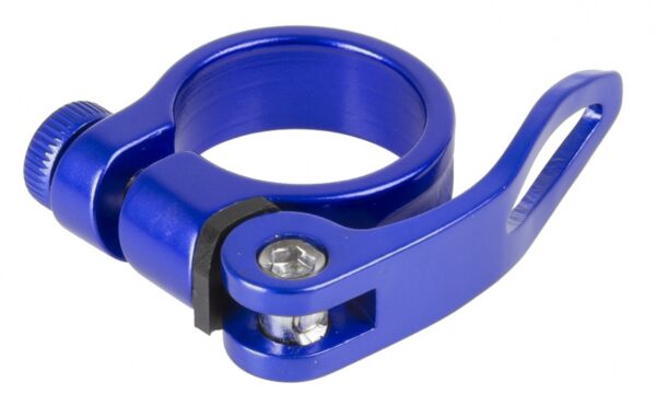 Zadelpenklem Clampy-QR 34,9 mm aluminium blauw https://www.wijverkopentweedehandsfietsen.nl/