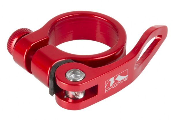 Zadelpenklem Clampy-QR 31,8 mm aluminium rood https://www.wijverkopentweedehandsfietsen.nl/