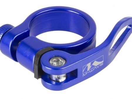 Zadelpenklem Clampy-QR 31,8 mm aluminium blauw https://www.wijverkopentweedehandsfietsen.nl/