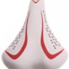 M-wave White red fietszadel 132mm https://www.wijverkopentweedehandsfietsen.nl/