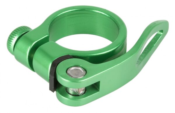 Zadelpenklem Clampy-QR 34,9 mm aluminium groen https://www.wijverkopentweedehandsfietsen.nl/