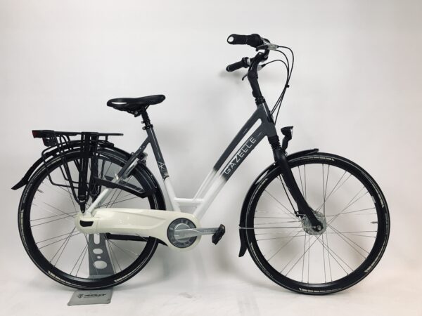 GAZELLE Chamonix C7+ damesfiets m-53cm Antraciet/Wit