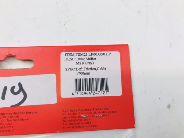 Gripshifter links 3 versnellingen SUNRACER - Afbeelding 2