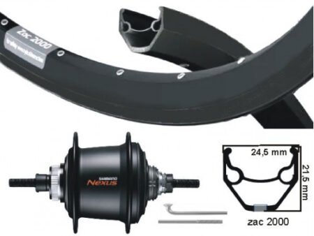 ACHTERWIEL SHIMANO NEXUS 7 ZWART NEXUS 7 DISK CENTERLOCK 28 INCH (622)