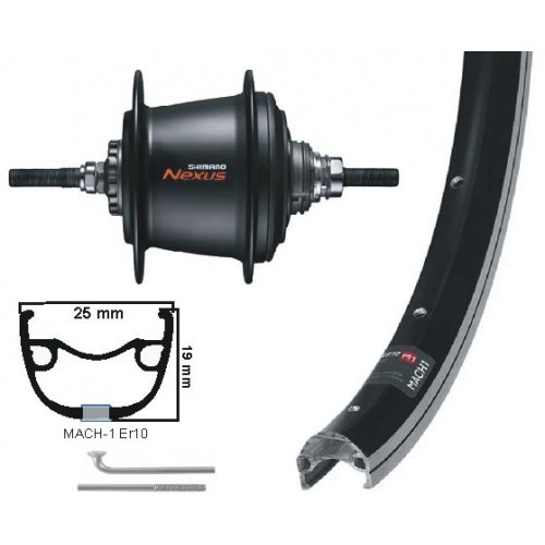 ACHTERWIEL SHIMANO NEXUS 7 ROLLERBRAKE / VELGREM
