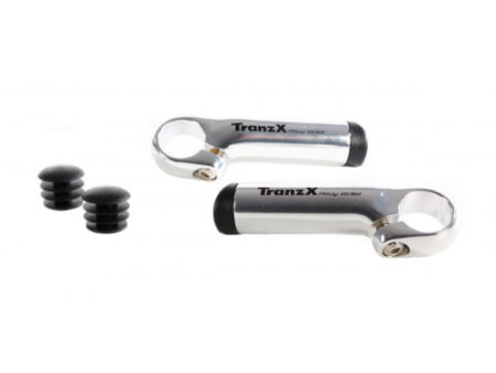 TRANZX STUUR BAR ENDS ALU ZILVER 80 MM
