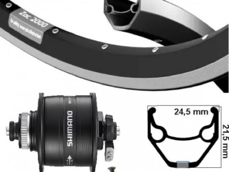 VOORWIEL SHIMANO NAAFDYNAMO V-BRAKE&DISK CENTERLOCK QR UITVAL28 INCH 622