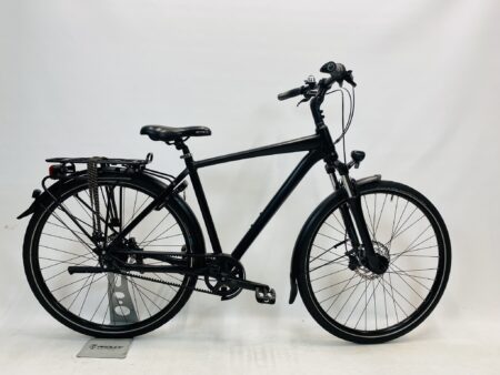 DeVille matzwart herenfiets M-53cm Beltdrive+naafdynamo