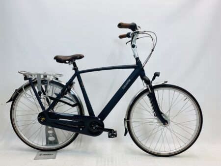 GAZELLE OrangeC7+ herenfiets L-57cm - dichte kettingkast - Matblauw