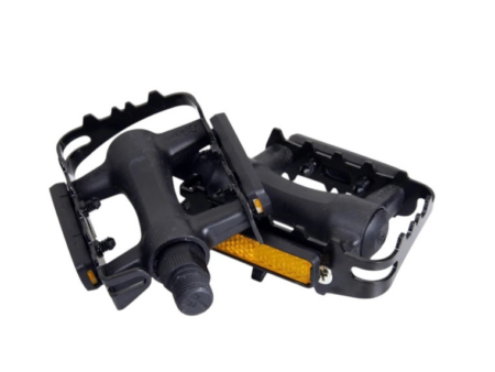 Trappers voor je toerfiets STAAL / KUNSTSTOF - extra grip. Dit pedaal setje heeft een stale houvast voor extra grip met je schoenen tijdens het fietsen
