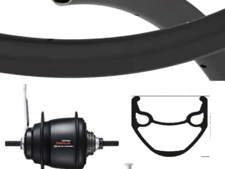 SHIMANO NEXUS5 DI2 achterwiel met terugtraprem - SG-C7050-5C - Mat zwart - 28 inch